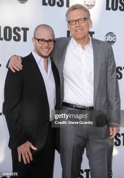 Damon Lindelof and Carlton Cuse attends the "Lost" Live Final Celebration at Royce Hall, UCLA on May 13, 2010 in Westwood, California.