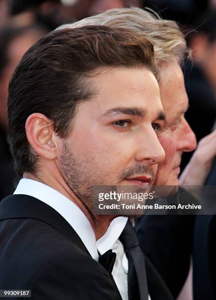 Actor Shia LaBeouf attends the Premiere of 'Wall Street: Money Never Sleeps' held at the Palais des Festivals during the 63rd Annual International...