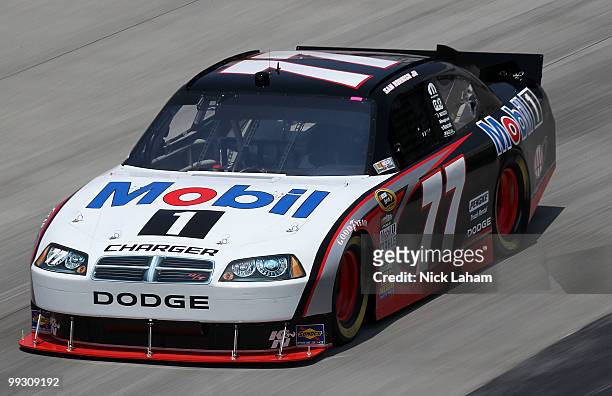 Sam Hornish Jr. Drives the Mobil 1 Dodge during practice for the NASCAR Sprint Cup Series Autism Speaks 400 at Dover International Speedway on May...