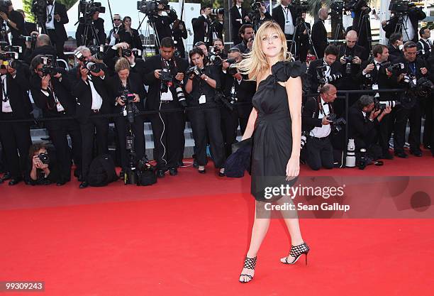 Writer Amanda Sthers attends the "Wall Street: Money Never Sleeps" Premiere at the Palais des Festivals during the 63rd Annual Cannes Film Festival...