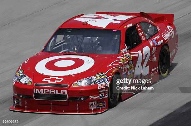 Juan Pablo Montoya drives the Target Chevrolet during practice for the NASCAR Sprint Cup Series Autism Speaks 400 at Dover International Speedway on...