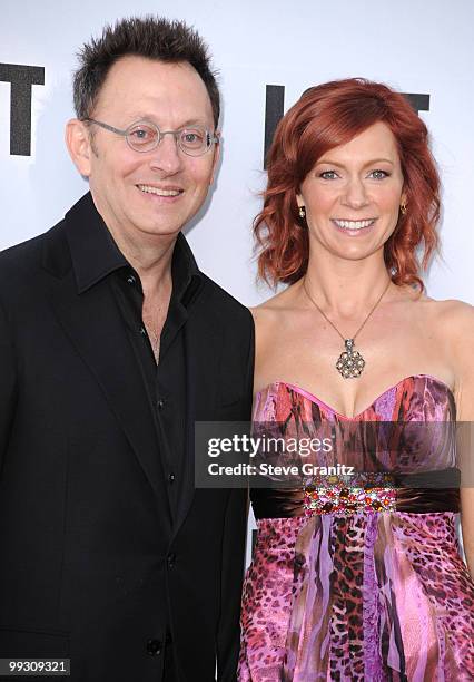 Michael Emerson and Carrie Preston attends the "Lost" Live Final Celebration at Royce Hall, UCLA on May 13, 2010 in Westwood, California.