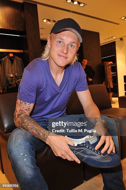 Simon Kjaer attends the Fratelli Rossetti Store Event For Palermo Football Playerson May 14, 2010 in Palermo, Italy.
