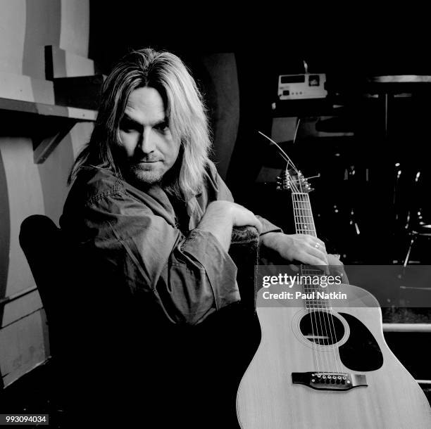 Portrait of the singer Mike Peters at the Double Door in Chicago, Illinois, February 15, 1996.