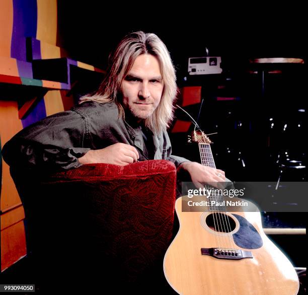 Portrait of the singer Mike Peters at the Double Door in Chicago, Illinois, February 15, 1996.