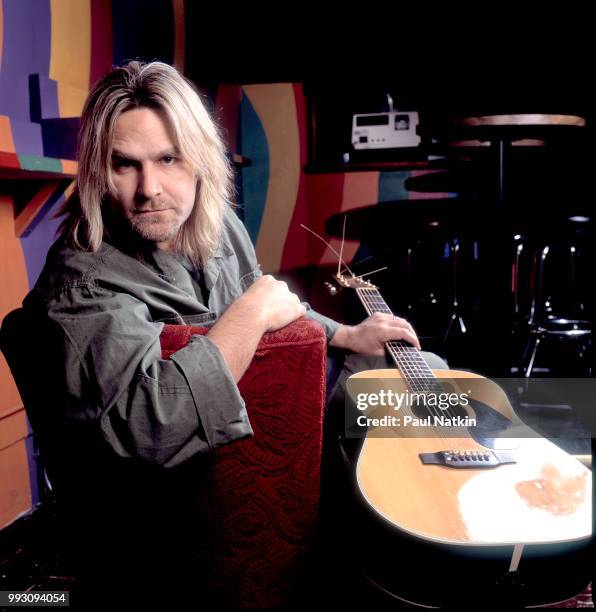 Portrait of the singer Mike Peters at the Double Door in Chicago, Illinois, February 15, 1996.