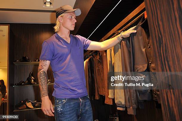 Simon Kjaer attends the Fratelli Rossetti Store Event For Palermo Football Playerson May 14, 2010 in Palermo, Italy.