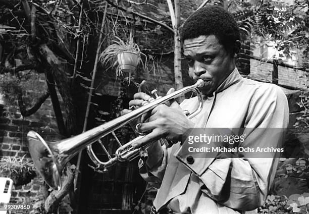 South African jazz trumpeter Hugh Masekela poses for a portrait on August 20, 1968 in New York City, New York.