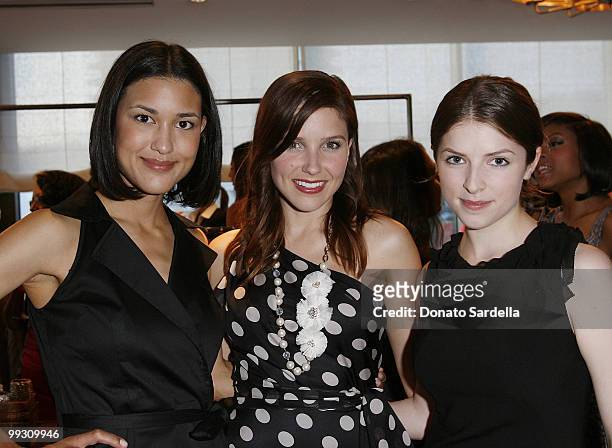 Actresses Julia Jones, Sophia Bush and Anna Kendrick attends Ann Taylor's Exclusive Fall 2010 Collection Preview at Soho House on May 13, 2010 in...