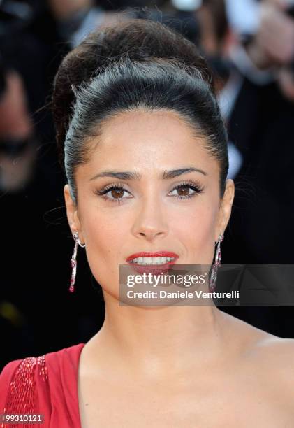 Actress Salma Hayek attends the 'Il Gattopardo' premiere held at the Palais des Festivals during the 63rd Annual International Cannes Film Festival...