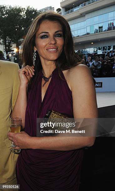 Actress Liz Hurley attends the Amber Fashion Show and Auction held at the Meridien Beach Plaza on May 14, 2010 in Monte Carlo, Monaco.