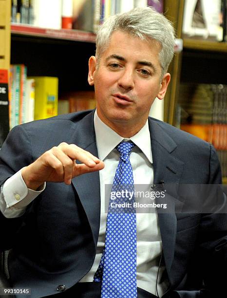 William "Bill" Ackman, founder and chief executive officer of Pershing Square Capital Management LP, speaks at a book signing for "Confidence Game:...