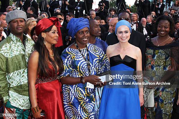 Actress Sandrine Bonnaire representing the Cinemas du Monde arrives with a delegation attends the Premiere of 'Wall Street: Money Never Sleeps' held...