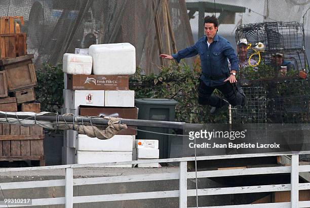 Tom Cruise on location for "Knight and Day" on January 25, 2010 in Los Angeles, California.