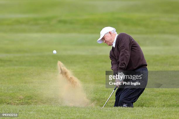 Roger Chapman of England in action during the final round of the Handa Senior Masters presented by The Stapleford Forum played at Stapleford Park on...