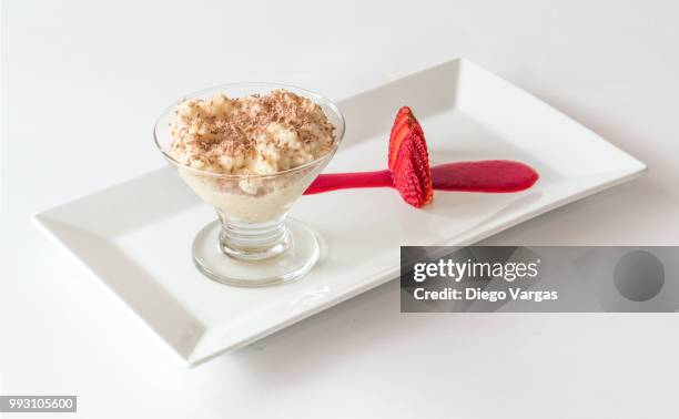 arroz con leche - arroz stockfoto's en -beelden