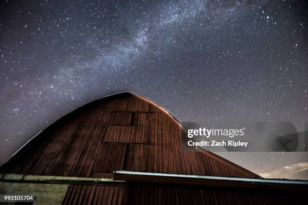 milky way over barn - ripley stock pictures, royalty-free photos & images