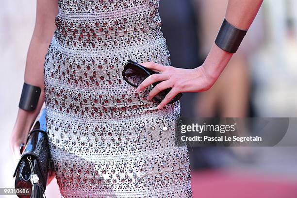 Actress Frederique Bel attends the "Wall Street: Money Never Sleeps" Premiere at the Palais des Festivals during the 63rd Annual Cannes Film Festival...