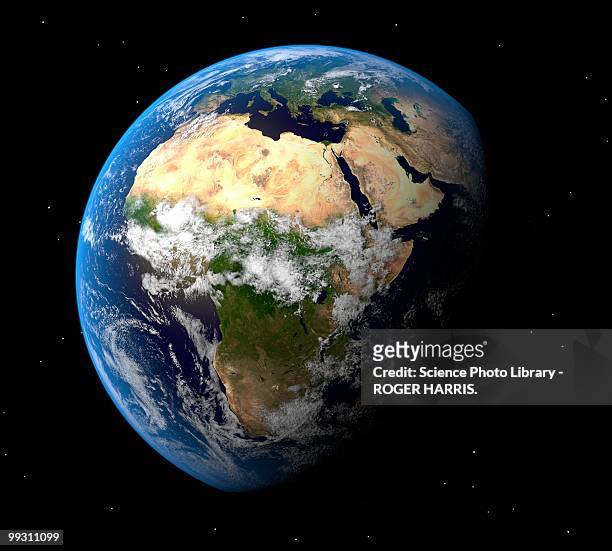 earth, artwork - africa from space stock illustrations