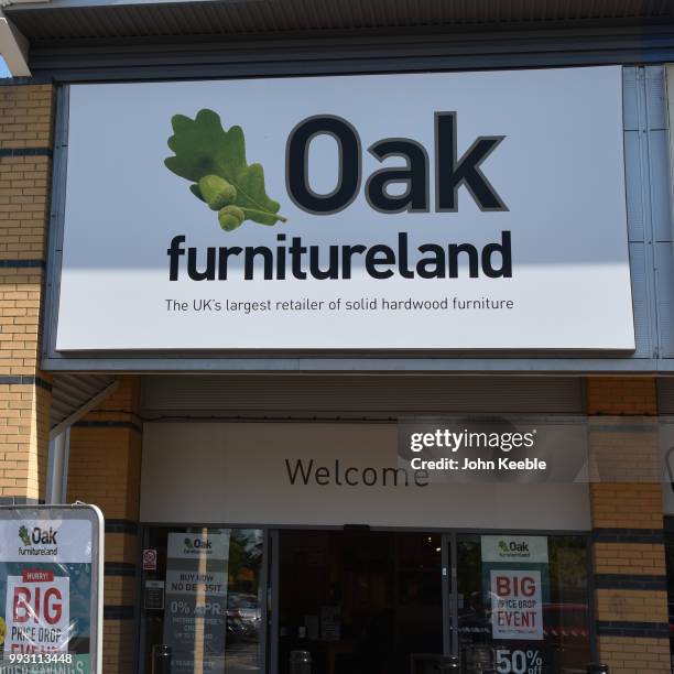 General view of a Oak Furnitureland retail outlet store on July 3, 2018 in Southend on Sea, England.