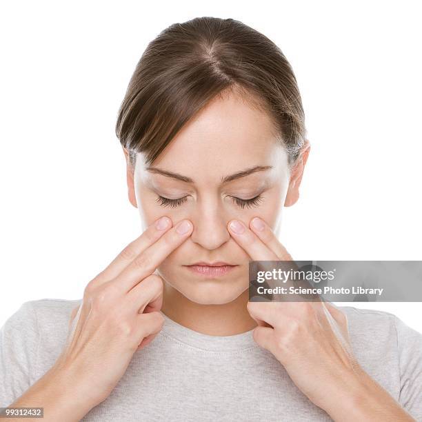 sinus pain - paranasal sinus stock pictures, royalty-free photos & images