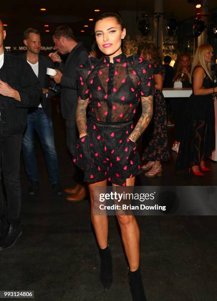 Sophia Thomalla attends the Michalsky StyleNite during the Berlin Fashion Week Spring/Summer 2019 at Tempodrom on July 6, 2018 in Berlin, Germany.