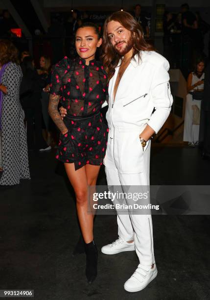 Sophia Thomalla and Riccardo Simonetti attend the Michalsky StyleNite during the Berlin Fashion Week Spring/Summer 2019 at Tempodrom on July 6, 2018...