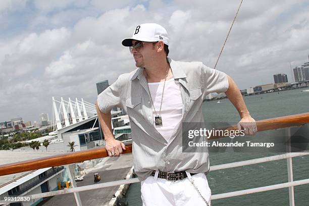 Donnie Wahlberg attends the New Kids On The Block Concert Cruise on May 14, 2010 in Miami Beach, Florida.