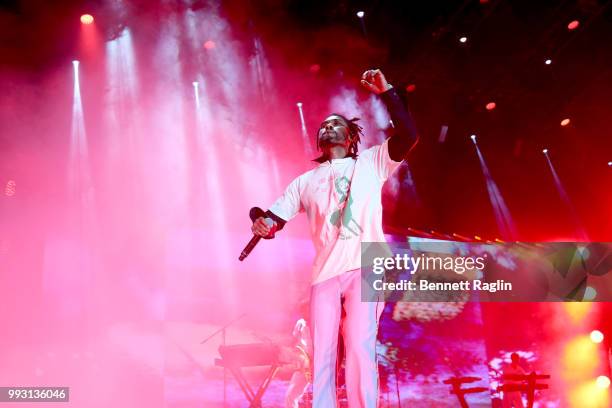 Miguel performs onstage during the 2018 Essence Festival presented By Coca-Cola - Day 1 at Louisiana Superdome on July 6, 2018 in New Orleans,...