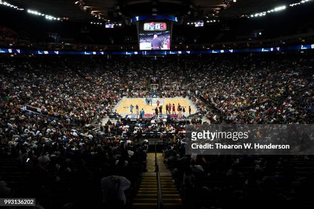 General view of week three of the BIG3 three on three basketball league game at ORACLE Arena on July 6, 2018 in Oakland, California.