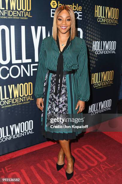 Tiffany Haddish attends Essence Magazine And Hollywood Confidential Present An Evening With Tiffany Haddish at Saban Theatre on July 6, 2018 in...