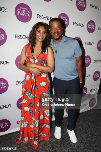 Regina Hall and Russell Hornsby attend the 2018 Essence Festival - Day 1 on July 6, 2018 in New Orleans, Louisiana.