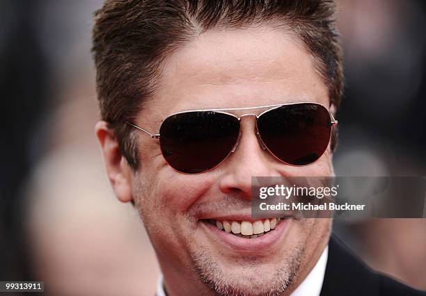 Jury member Benicio Del Toro attends the "IL Gattopardo" Premiere at the Palais des Festivals during the 63rd Annual Cannes Film Festival on May 14,...