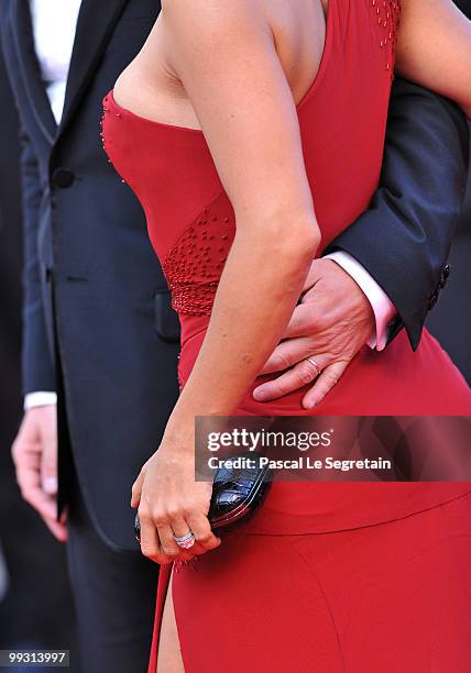 Actress Salma Hayek and Francois-Henri Pinault attends the "IL Gattopardo" Premiere at the Palais des Festivals during the 63rd Annual Cannes Film...