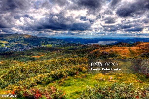 ambleside and lake windermere - ambleside stock pictures, royalty-free photos & images