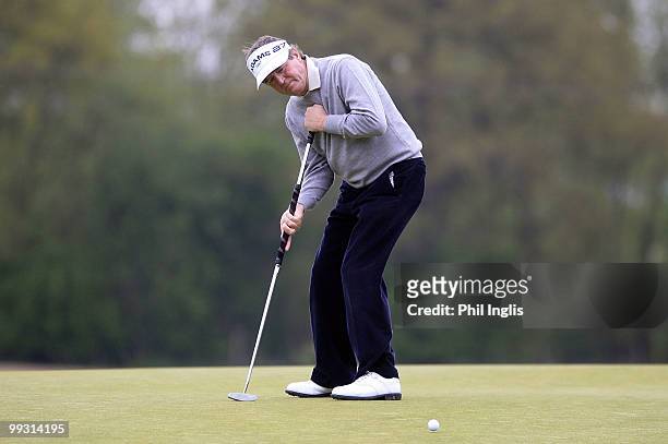Des Smyth of Ireland in action during the final round of the Handa Senior Masters presented by The Stapleford Forum played at Stapleford Park on May...