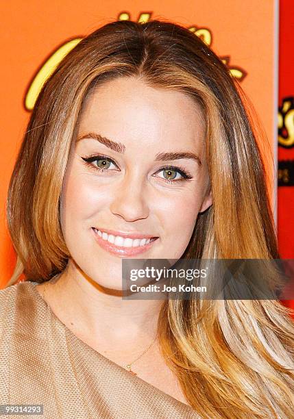 Television personality Lauren Conrad joins the campaign to declare May 18th "I Love Reese's Day" at Hershey's Times Square on April 19, 2010 in New...