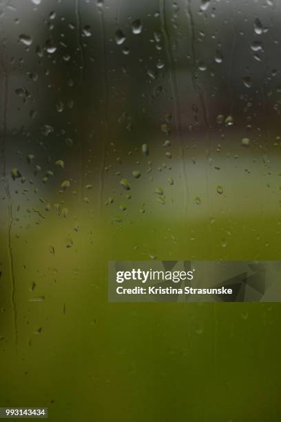 rain drops on a window - kristina strasunske ストックフォトと画像