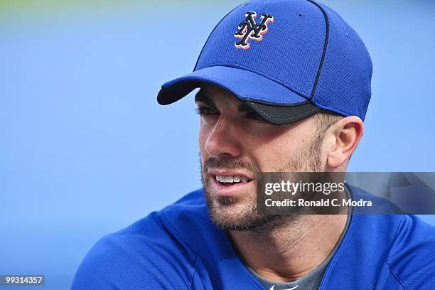 David Wright of the New York Mets during batting practice before a MLB game against the Florida Marlins in Sun Life Stadium on May 13, 2010 in Miami,...