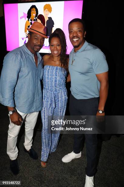 Darrin D Henson, Regina King, and Russell Hornsby attend the 2018 Essence Festival - Day 1 on July 6, 2018 in New Orleans, Louisiana.