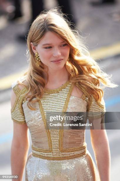 Lea Seydoux attends the Premiere of 'Wall Street: Money Never Sleeps' on May 14, 2010 in Cannes, France.