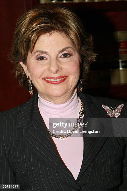 Lawyer Gloria Allred, who is representing Charlotte Lewis, poses during a press conference on May 14, 2010 in Los Angeles, California. Charlotte...