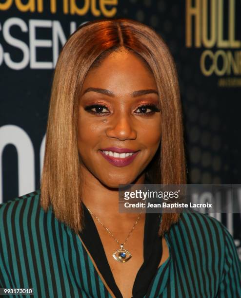Tiffany Haddish attends Essence Magazine And Hollywood Confidential Present An Evening With Tiffany Haddish at Saban Theatre on July 6, 2018 in...