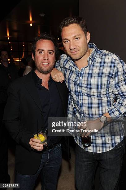 Chris Barish and Jason Strauss attends the opening of the Todd Englsih Pub at Crystals at CityCenter on March 16, 2010 in Las Vegas, Nevada.