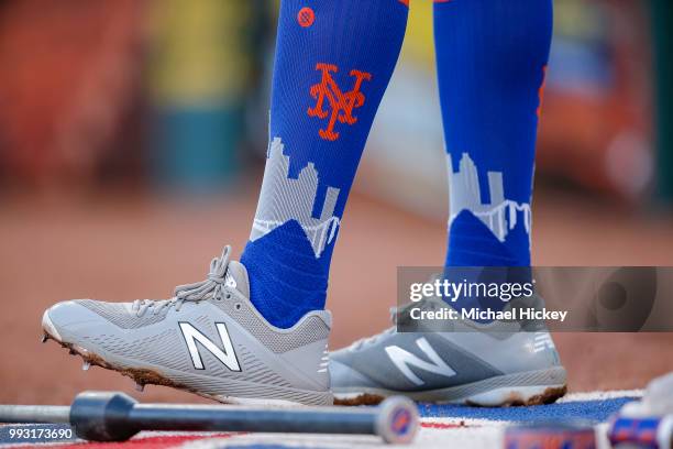 Adrian Gonzalez of the New York Mets is seen at bat during the game against the Cincinnati Reds at Great American Ball Park on May 8, 2018 in...