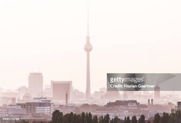 The cityscape of Berlin is pictured in the morning on July 07, 2018 in Berlin, Germany.