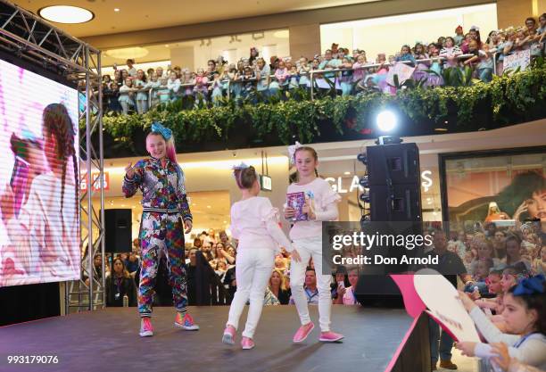 JoJo Siwa peforms live for fans at Westfield Parramatta on July 7, 2018 in Sydney, Australia.