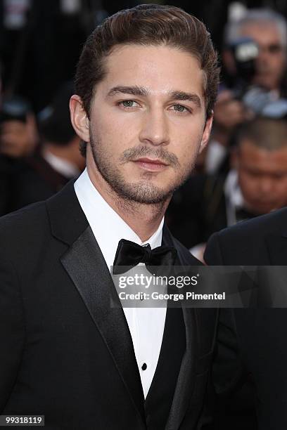 Actor Shia LaBeouf attends the Premiere of 'Wall Street: Money Never Sleeps' held at the Palais des Festivals during the 63rd Annual International...