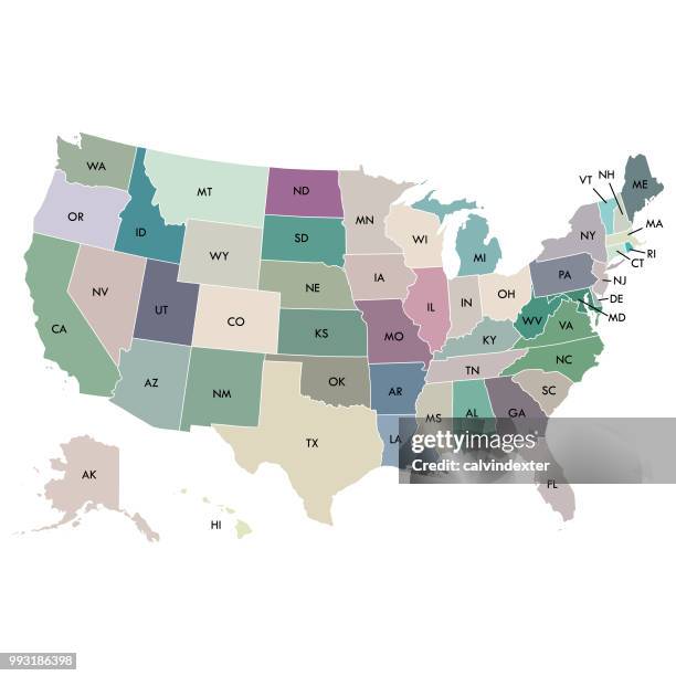 United States Map With Names Photos - Usa Map With States Names Short 
