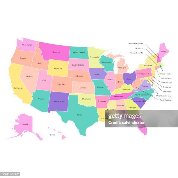 United States Map Vector Name High - Usa Map With States Full Name 